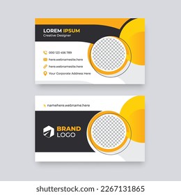 Modern Professional Business Card Template Creative Concept Visiting Design.