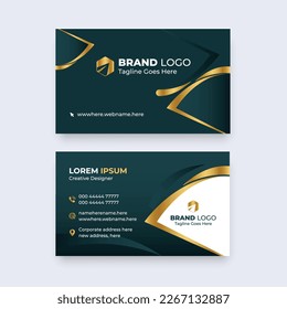 Modern Professional Business Card Template Creative Concept Visiting Design.