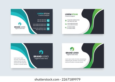 Modern Professional Business Card Template Creative Concept Visiting Design.