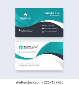 Modern Professional Business Card Template Creative Concept Visiting Design.