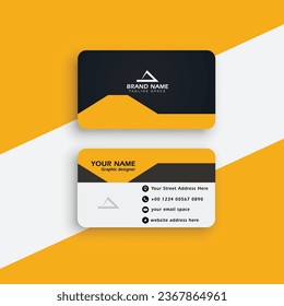 Modern professional business card template design, visiting card for corporate identity