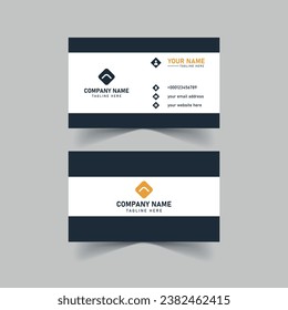 Modern professional business card template design, minimalist visiting card design