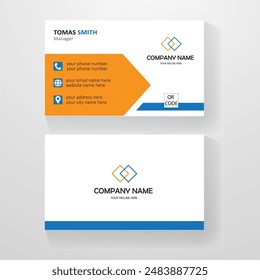 Modern professional Business Card Template Design with mockup