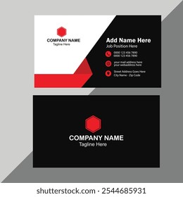 modern professional business card template in geometric shape style