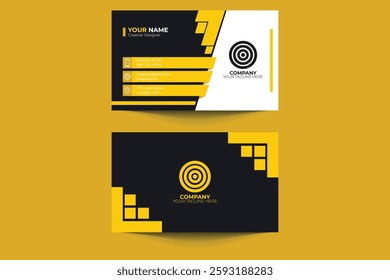 A modern and professional business card template with a clean and stylish design.Fully customizable vector file with well-organized layers for easy editing. Suitable for both print and digital use.