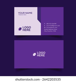 Modern Professional Business Card Template. Colorful Modern Business Card Template.