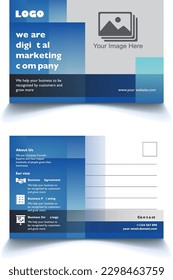Modern professional business corporate postcard template