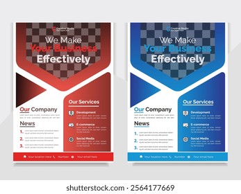 Modern and professional business flyer template designed to promote corporate services, products, or events. This clean and creative design includes organized layers, easy-to-edit text, and a stylish 