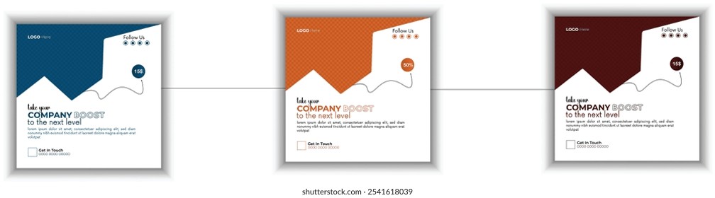 Modern and Professional Business Print and Web Templates with Vector Background 