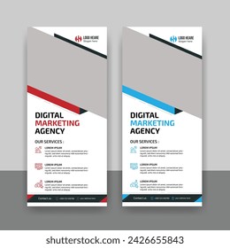 Modern professional business rack card. dl flyer vector template design. corporate business template design.