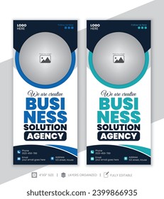 Modern and professional business rack-card or dl flyer design.