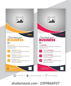 Modern and professional business rack-card or dl flyer design.