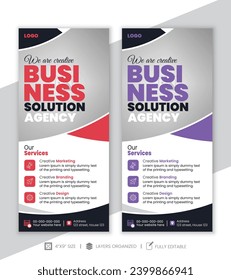 Modern and professional business rack-card or dl flyer design.
