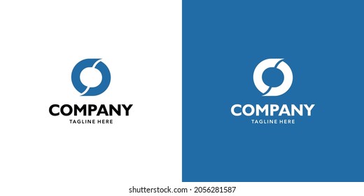 Modern and professional CD letter initials logo design
