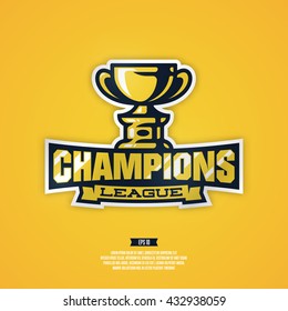 Modern professional champion sports league vector logo.