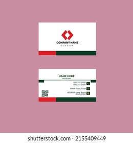 Modern Professional and Clean Business Card Design Vactor Templete.