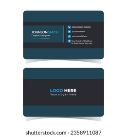 Modern and professional clean business card template, simple business card design.