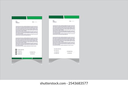Modern, professional and clear Letterhead template design, vector, illustration . eps
