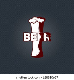 Modern professional cold beer template logo design