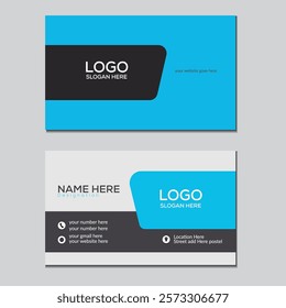 Modern and Professional Corporate Business Card Design Template – Sleek, Minimalist Visiting Card for Corporate Branding and Print"
