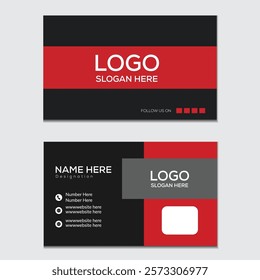 Modern and Professional Corporate Business Card Design Template – Sleek, Minimalist Visiting Card for Corporate Branding and Print"
