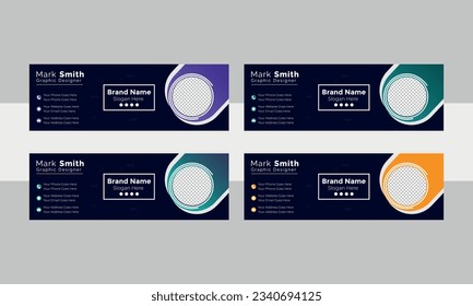 modern professional corporate business email signature design with an author image place