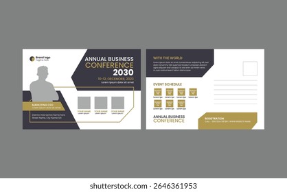 modern professional corporate business postcard design. Business conference post card template design Bundle