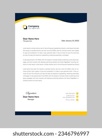 Modern professional corporate company business letterhead  design template