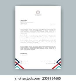 Modern professional corporate Company office brand simple Abstract creative clean minimalist Elegant business style letterhead.Letterhead,business proposal letter,standard,best,unique design template.