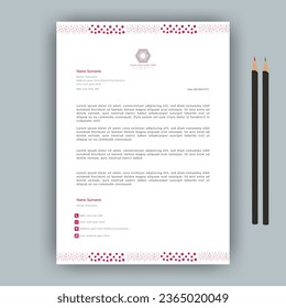 Modern professional corporate Company office brand simple Abstract creative clean minimalist Elegant business style letterhead.Letterhead,red esign,standard,best,unique design template.
