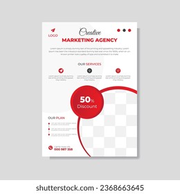 Modern professional corporate marketing flyer design template.