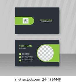 Modern professional creative business card design vector template	