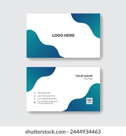 Modern professional creative business card design vector template	