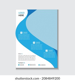 Modern And Professional Creative Corporate Business Flyer Design Template in A4. Book Cover Design.