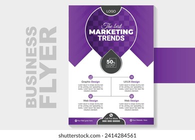 It’s a modern, professional, creative and eye-catchy Corporate Business Flyer Template.