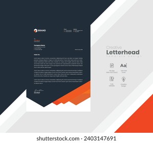 	
Modern and Professional creative letterhead template design