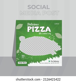 Moderno Profesional Creativo Víctor Único de Comida Social Plantilla o Diseño de Banner. Afiche cuadrado o presentaciones visuales Fácil de usar una empresa o un restaurante.