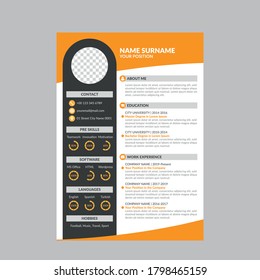 Modern professional curriculum vitae template