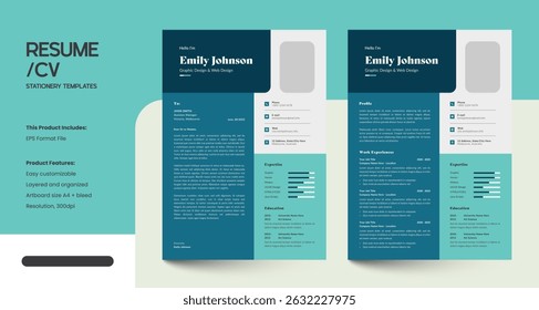 Modern and professional CV Resume Template