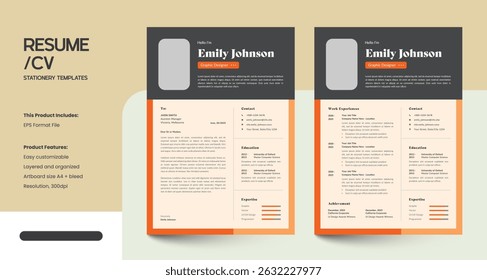 Modern and professional CV Resume Template