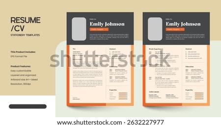 Modern and professional CV Resume Template