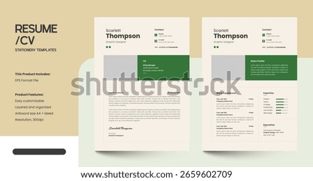 Modern and professional CV Resume Template