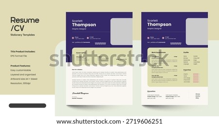 Modern and professional CV Resume Template Stock photo © 