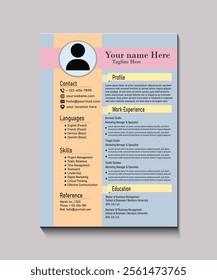 Modern Professional CV Template for Business and Marketing Professionals