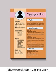 Modern Professional CV Template for Business and Marketing Jobs