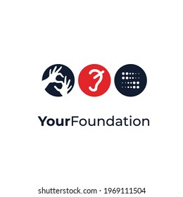 Modern and professional deaf and disabled logo design