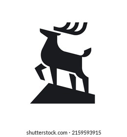 Modern professional deer silhouette logo.