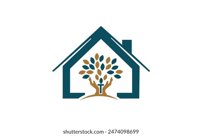 Modern and professional design for hand leaf house logo