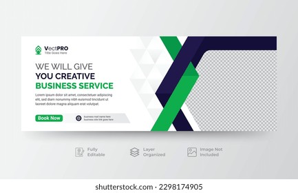 Modern Professional Digital marketing social media Facebook cover or web banner template.
