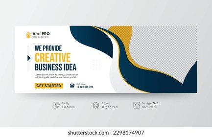 Modern Professional Digital marketing social media Facebook cover or web banner template.
